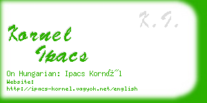 kornel ipacs business card